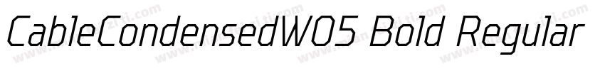 CableCondensedW05 Bold Regular字体转换